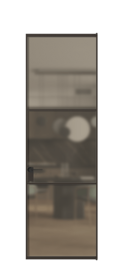 Алюминиевая дверь АЛПЛ040.03 Алюминий антрацит Сатинированное бронзовое стекло, триплекс. Без короба ААН Цена 143770 Стоимость комплекта двери включает:
1. Полотно (600/650/700/750/800/850/900/950*2000-2400 мм).
2. Короб
3. Комплект фурнитуры (2 торцевые петли и магнитный замок с ответной планкой). Фабрика дверей Волховец 8 (800) 551 43 19 Алюминиевая дверь АЛПЛ040.03 Алюминий антрацит Сатинированное бронзовое стекло, триплекс Цена 143770 | Volhovec