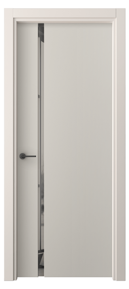 Межкомнатная дверь Фридом 4222 ПЭТ светло-серый Двустороннее серое зеркало, триплекс Цена 40499 ₽ | Volhovec