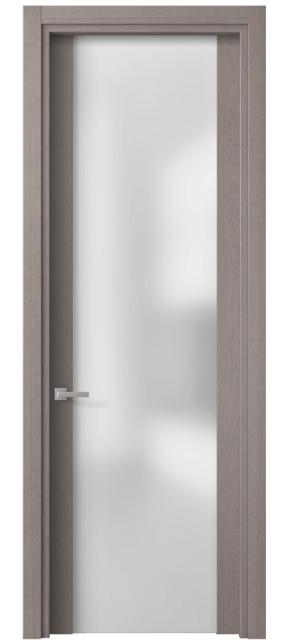 Межкомнатная дверь Планум 4114 Дуб дымчатый Сатинированное стекло Цена 83270 ₽ | Volhovec