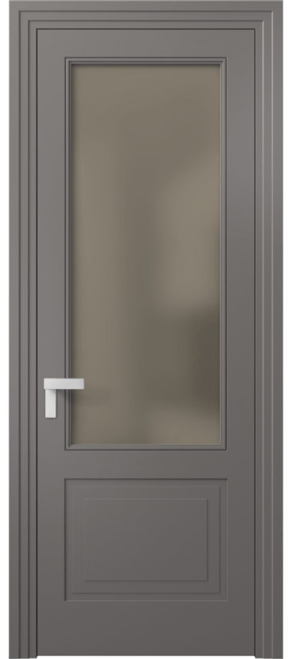 Дверь межкомнатная Рокка 8352 Матовый классический серый Сатинированное бронзовое стекло, триплекс Каскадный компланарный наличник МКЛС Цена 68424 ₽ Наличники уже входят в базовый комплект. Фабрика дверей Волховец 8 (800) 551 43 19 Межкомнатная дверь Рокка 8352 Матовый классический серый Сатинированное бронзовое стекло, триплекс Цена 68424 ₽ | Volhovec