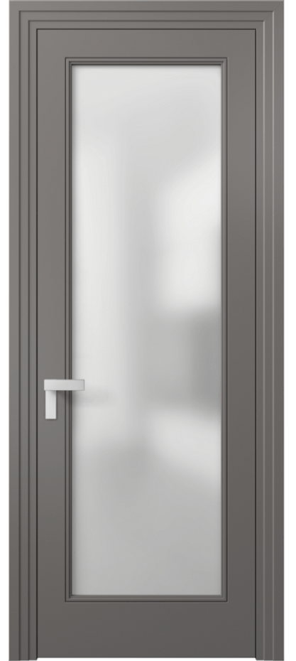 Межкомнатная дверь Рокка 8300 Матовый классический серый Сатинированное стекло Цена 68424 ₽ | Volhovec