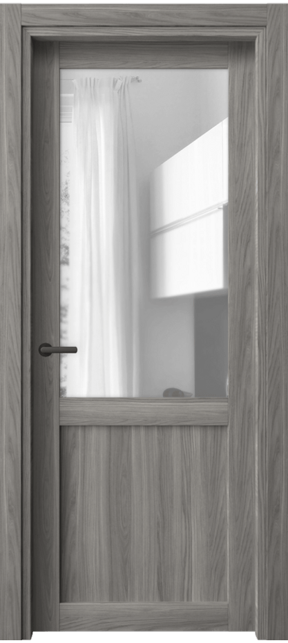 Межкомнатная дверь Нео 2122 Имбирный ясень Прозрачное стекло, триплекс Цена 27749 ₽ | Volhovec