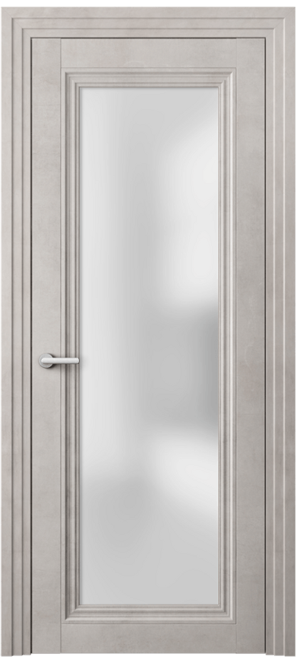 Межкомнатная дверь Центро 2502 Леон серебро Сатинированное стекло Цена 59950 ₽ | Volhovec