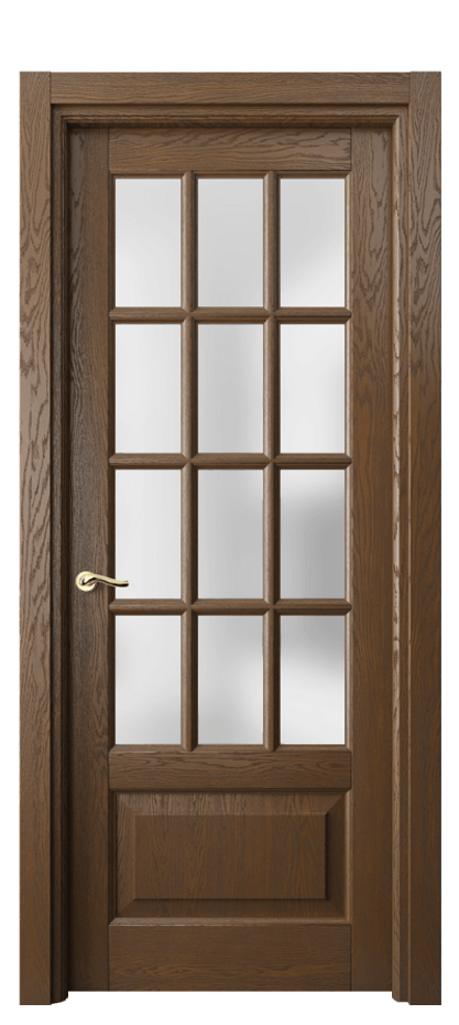 Межкомнатная дверь Лигнум 0728 Дуб королевский брашированный Сатинированное стекло Цена 171999 ₽ | Volhovec