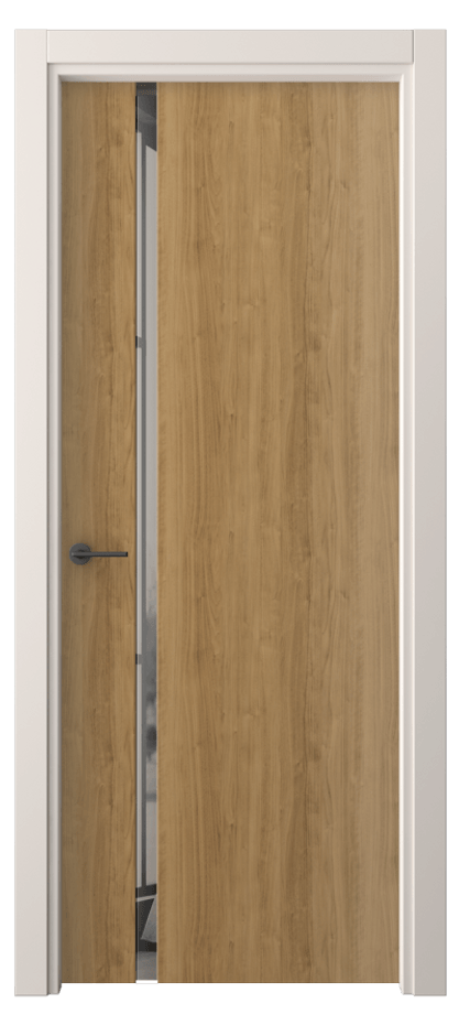 Межкомнатная дверь Фридом 4222 Грецкий орех Двустороннее серое зеркало, триплекс Цена 42799 ₽ | Volhovec