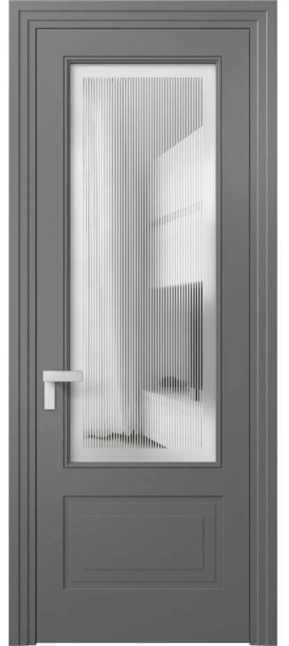 Дверь межкомнатная Рокка 8342 Матовый классический серый Сатинированное с гравировкой "Каннелюры", триплекс Каскадный компланарный наличник МКЛС Цена 75174 ₽ Наличники уже входят в базовый комплект. Фабрика дверей Волховец 8 (800) 551 43 19 Межкомнатная дверь Рокка 8342 Матовый классический серый Сатинированное с гравировкой "Каннелюры", триплекс Цена 75174 ₽ | Volhovec