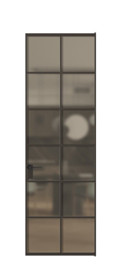 Алюминиевая дверь АЛПЛ040.05 Алюминий антрацит Сатинированное бронзовое стекло, триплекс. Без короба ААН Цена 149470 Стоимость комплекта двери включает:
1. Полотно (600/650/700/750/800/850/900/950*2000-2400 мм).
2. Короб
3. Комплект фурнитуры (2 торцевые петли и магнитный замок с ответной планкой). Фабрика дверей Волховец 8 (800) 551 43 19 Алюминиевая дверь АЛПЛ040.05 Алюминий антрацит Сатинированное бронзовое стекло, триплекс Цена 149470 | Volhovec