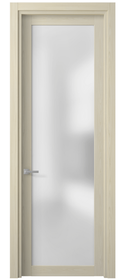 Межкомнатная дверь Планум 2102 Молочный ясень Сатинированное стекло Цена 31600 ₽ | Volhovec