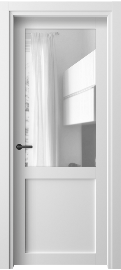 Межкомнатная дверь Neo 2122 Белый шёлк Прозрачное стекло, триплекс Цена 32899 ₽ | Volhovec