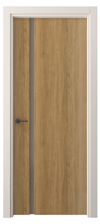 Межкомнатная дверь Фридом 4222 Грецкий орех Сатинированное бронзовое стекло, триплекс Цена 40799 ₽ | Volhovec