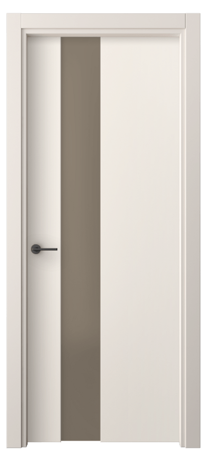 Межкомнатная дверь Фридом 4224 ПЭТ кремово-белый Сатинированное бронзовое стекло, триплекс Цена 34920 ₽ | Volhovec