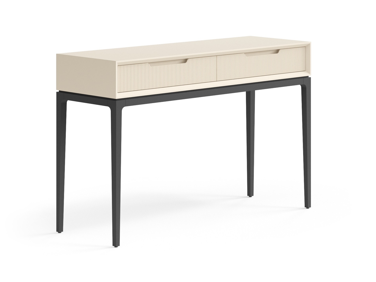 Консоль Velvet 2 ящика Матовый светло-бежевый