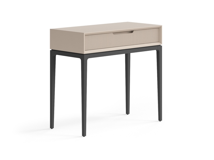 Мебель Консоль Velvet 1 ящик. Цвет Матовый бисквитный. Материал Гладкая эмаль. Коллекция Консоль Velvet 1 ящик. Картинка.