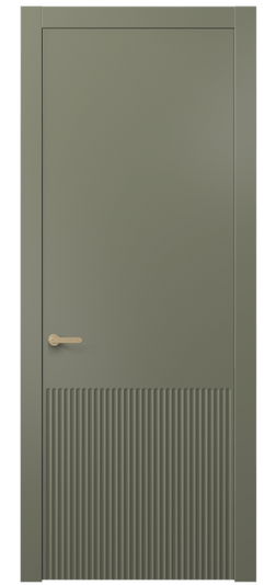 Дверь межкомнатная АКП 8645 МОТ. Цвет Матовый оливковый тёмный. Материал Гладкая эмаль. Коллекция Альба. Картинка.
