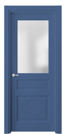 Дверь межкомнатная 6344 Отдалённо-синий RAL 5023. Цвет RAL Отдалённо-синий RAL 5023. Материал Массив бука эмаль. Коллекция Toscana Rombo. Картинка.