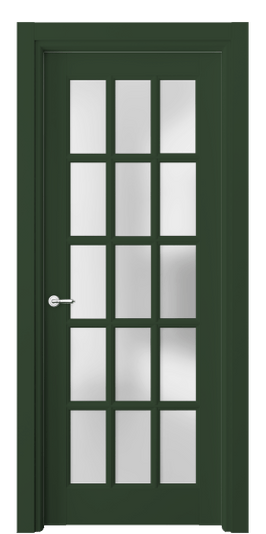 Дверь межкомнатная 6311 Хромовый зелёный RAL 6020. Цвет RAL Хромовый зелёный RAL 6020. Материал Массив бука эмаль. Коллекция Toscana Grigliato. Картинка.