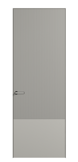 Дверь межкомнатная ПУ 8203 МТСР. Цвет Матовый тёплый серый. Материал Гладкая эмаль. Коллекция Вельвет. Картинка.