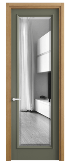 Дверь межкомнатная 6702 БОТ ЗЕР ФАЦ. Цвет Бук оливковый тёмный. Материал Массив бука эмаль. Коллекция Charm. Картинка.