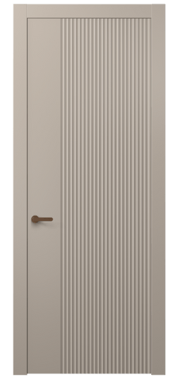 Дверь межкомнатная 8643 МБСК . Цвет Матовый бисквитный. Материал Гладкая эмаль. Коллекция Alba. Картинка.