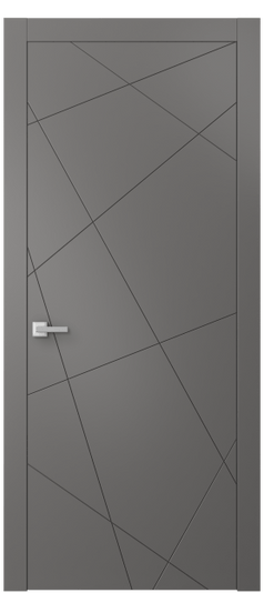 Дверь межкомнатная 8048 МКЛС. Цвет Матовый классический серый. Материал Гладкая эмаль. Коллекция Линия. Картинка.