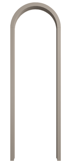 Дверь межкомнатная Арка МБСК. Цвет Матовый бисквитный. Материал Гладкая эмаль. Коллекция Palazzo. Картинка.