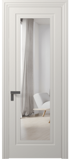 Дверь межкомнатная 8303 МПБЛ ЗЕР. Цвет Матовый пудровый белый. Материал Гладкая эмаль. Коллекция Рокка. Картинка.