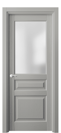 Дверь межкомнатная 0710 ДНСР САТ. Цвет Дуб нейтральный серый. Материал Массив дуба эмаль. Коллекция Lignum. Картинка.