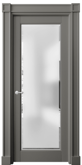 Дверь межкомнатная 6300 МКЛС САТ-Ф. Цвет Матовый классический серый. Материал Гладкая эмаль. Коллекция Тоскана Плано. Картинка.