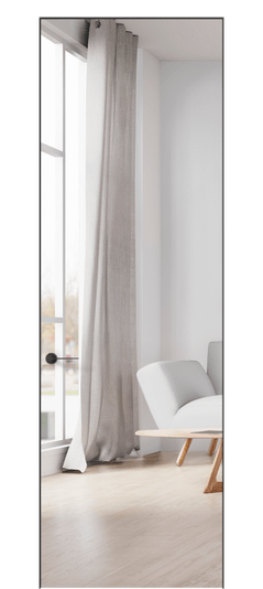 Дверь межкомнатная АКУ 00010 спец ЗЕР Зеркало с одной стороны, ПЭБЛ ПЭТ белоснежный. Цвет Зеркало с одной стороны. Материал Зеркало. Коллекция Планум Про. Картинка.