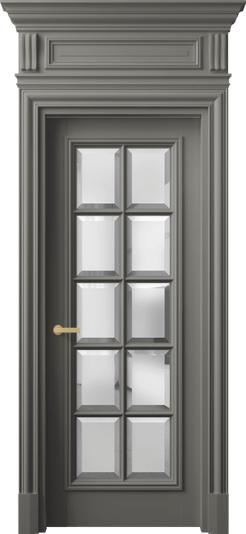 Дверь межкомнатная 7310 МКЛС САТ-Ф. Цвет Матовый классический серый. Материал Гладкая эмаль. Коллекция Антик. Картинка.