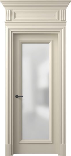Дверь межкомнатная 7300 МБСР САТ. Цвет Матовый бежево-серый. Материал Гладкая эмаль. Коллекция Антик. Картинка.