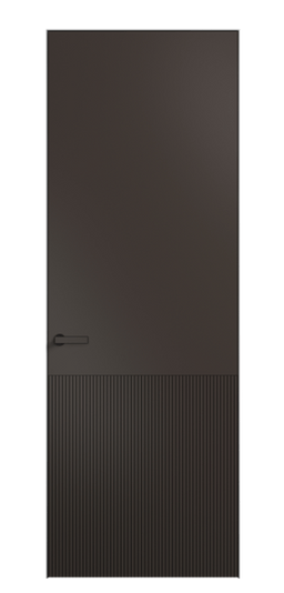 Дверь межкомнатная 8204 МАН. Цвет Матовый антрацит. Материал Гладкая эмаль. Коллекция Вельвет. Картинка.