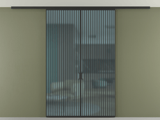 Перегородка Формато вдоль стены на потолок 2 створки