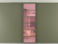 Перегородка Формато вдоль стены на потолок 1 створка