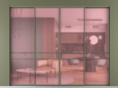 Перегородка Формато внутри проёма 4 створки