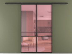 Перегородка Формато вдоль стены 2 створки