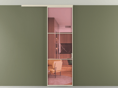 Перегородка Формато вдоль стены на потолок 1 створка