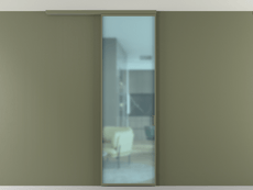 Перегородка Формато вдоль стены на потолок 1 створка