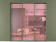 Перегородка Формато внутри проёма 3 створки