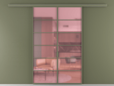 Перегородка Формато вдоль стены 2 створки