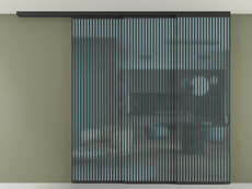 Перегородка Формато вдоль стены на потолок 3 створки с синхронным механизмом