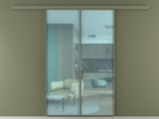 Перегородка Формато вдоль стены 2 створки