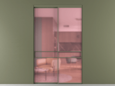 Перегородка Формато внутри проёма 2 створки