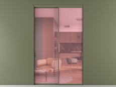 Перегородка Формато внутри проёма 2 створки