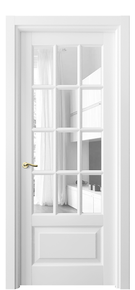 Дверь межкомнатная 0728 МБЛ ПРОЗ. Цвет Матовый белоснежный. Материал Гладкая эмаль. Коллекция Лигнум. Картинка.