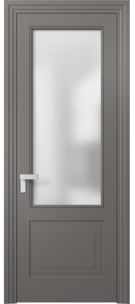 Дверь межкомнатная 8352 МКЛС Сатин. Цвет Матовый классический серый. Материал Гладкая эмаль. Коллекция Рокка. Картинка.