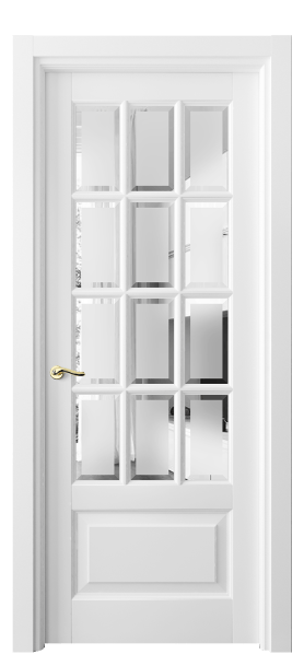 Дверь межкомнатная 0728 МБЛ САТ-Ф. Цвет Матовый белоснежный. Материал Гладкая эмаль. Коллекция Лигнум. Картинка.