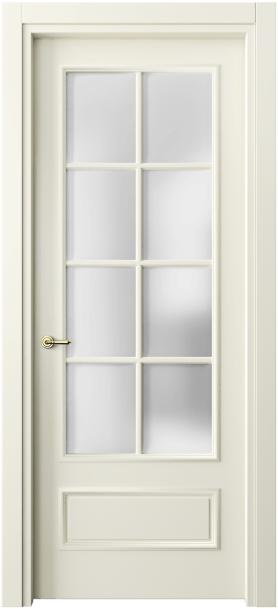 Дверь межкомнатная 8112 ММБ САТ. Цвет Матовый молочно-белый. Материал Гладкая эмаль. Коллекция Париж. Картинка.