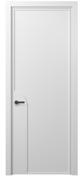 Дверь межкомнатная 8605 МБЛ . Цвет Матовый белоснежный. Материал Гладкая эмаль. Коллекция Фрэйм. Картинка.