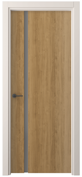 Дверь межкомнатная 4222 ГОР СЕР САТ. Цвет Грецкий орех. Материал Ламинатин. Коллекция Фридом. Картинка.